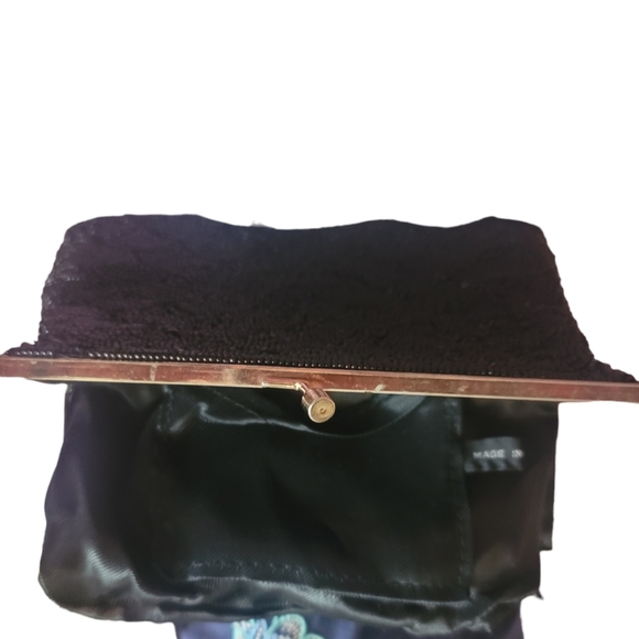Vintage 60s Walborg Black Beaded Evening Bag Clutch - Picture 3 of 9